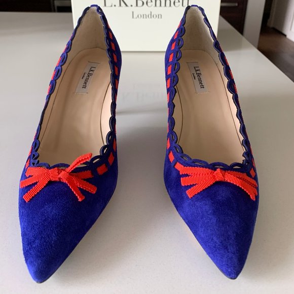 LK Bennett Suede Kitten Heel -Feminine styles with just the right amount of lift - Picture 6 of 10